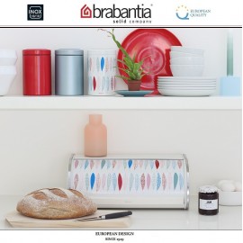 Хлебница ROLL Top с крышкой-слайдером, L 44.5 см, цветная графика, Brabantia