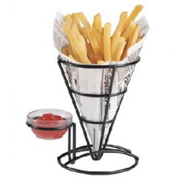 Подставка для картофеля-фри с соусником, D 12,7 см, сталь, Clipper