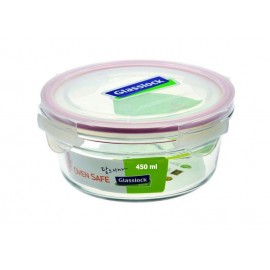 Контейнер для духовки, СВЧ, холодильника, 0,85 л, круглый, жаропрочное стекло, серия Ring Taper Type, GlassLock