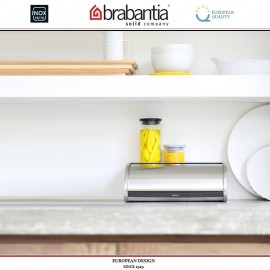 Хлебница ROLL Top с крышкой-слайдером, L 44.5 см, серый металлик, Brabantia