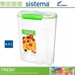 Контейнер для мюсли, хлопьев, FRESH зеленый, 4.2 л, эко-пластик пищевой, SISTEMA