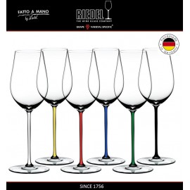 Набор бокалов FATTO A MANO ручной выдувки для белых и красных вин Riesling, Zinfandel, 6 шт по 395 мл, хрусталь, Riedel
