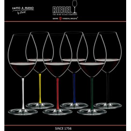 Набор бокалов FATTO A MANO ручной выдувки для красных вин Syrah, 6 шт по 650 мл, хрусталь, Riedel