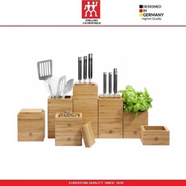 Модульная подставка-стакан Accessorises для кухонных аксессуаров и ножей, H 24 см, бамбук, Zwilling