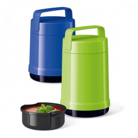 Пищевой термос, 1,4 л, 2 контейнера, полипропилен, стекло, зеленый, серия ROCKET, Emsa