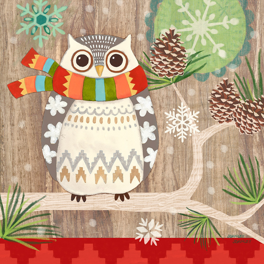 Салфетки бумажные owl with scarf 20 шт., Paperproducts Design