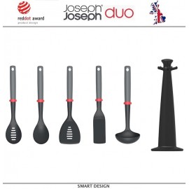 Набор кухонных инструментов DUO на вращающейся подставке, 6 предметов, Joseph Joseph