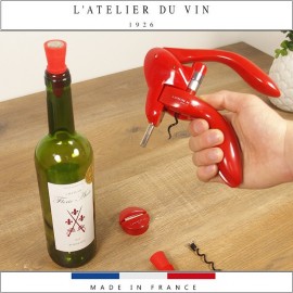 Подарочный набор L'Atelier Du Vin сомелье: штопор экстренный красный, запасная спираль, обрезатель фольги