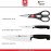 Набор кухонных ножей Four Star, 2 ножа и ножницы, Zwilling, Германия