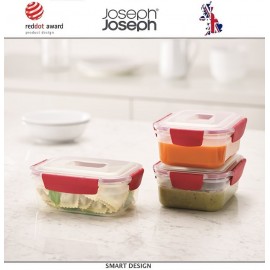 Контейнеры NEST Lock для пищевых продуктов, 3 шт по 1.1 литра, Joseph Joseph, Великобритания