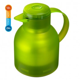 Кофейник-термос со стеклянной колбой, 1 л, полипропилен, зеленый, серия SAMBA, Emsa