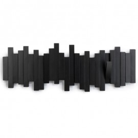 Вешалка настенная sticks черная, L 46 см, W 3,3 см, H 18 см, Umbra