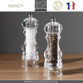 Мельница NANCY для перца, H 12 см, акрил прозрачный, PEUGEOT