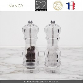 Мельница NANCY для соли, H 9 см, акрил прозрачный, PEUGEOT