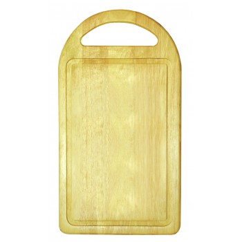Доска разделочная с желобком и ручкой, L 40,5 см, W 23 см, дерево гевеи, Oriental Way