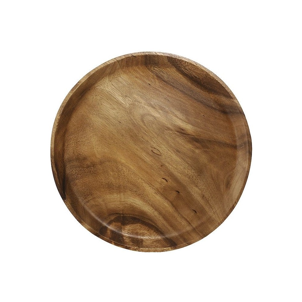 Блюдо для подачи круглое, D 30 см, H 2.5 см, дерево акации, Oriental Way