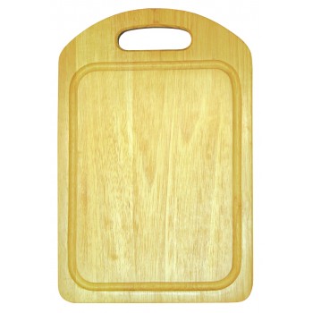 Доска разделочная с желобком и ручкой, L 30,5 см, W 20,5 см, дерево гевеи, Oriental Way