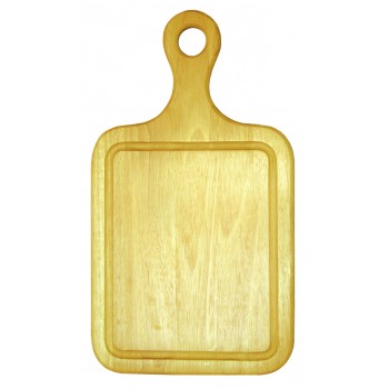 Доска разделочная с желобком и ручкой, L 30 см, W 15,5 см, дерево гевеи, Oriental Way