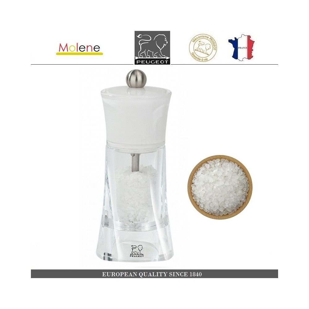 Мельница Molene для соли, H 14 см, белый, Peugeot