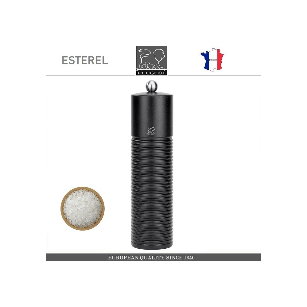 Мельница Esterel для соли, H 21 см, бук, сталь, PEUGEOT