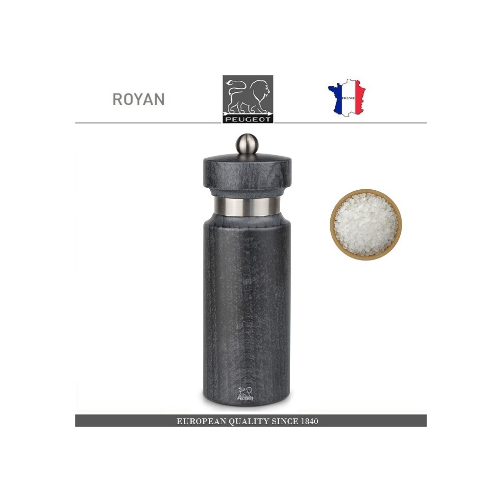 Мельница Royan для соли, H 18 см, бук, сталь, PEUGEOT