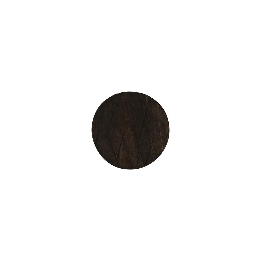 Доска для подачи круглая "Пирог", D 24 см, H 3 см, темное дерево дуба, FUGA