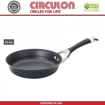 Антипригарная сковорода Symmetry Black, D 21 см, CIRCULON