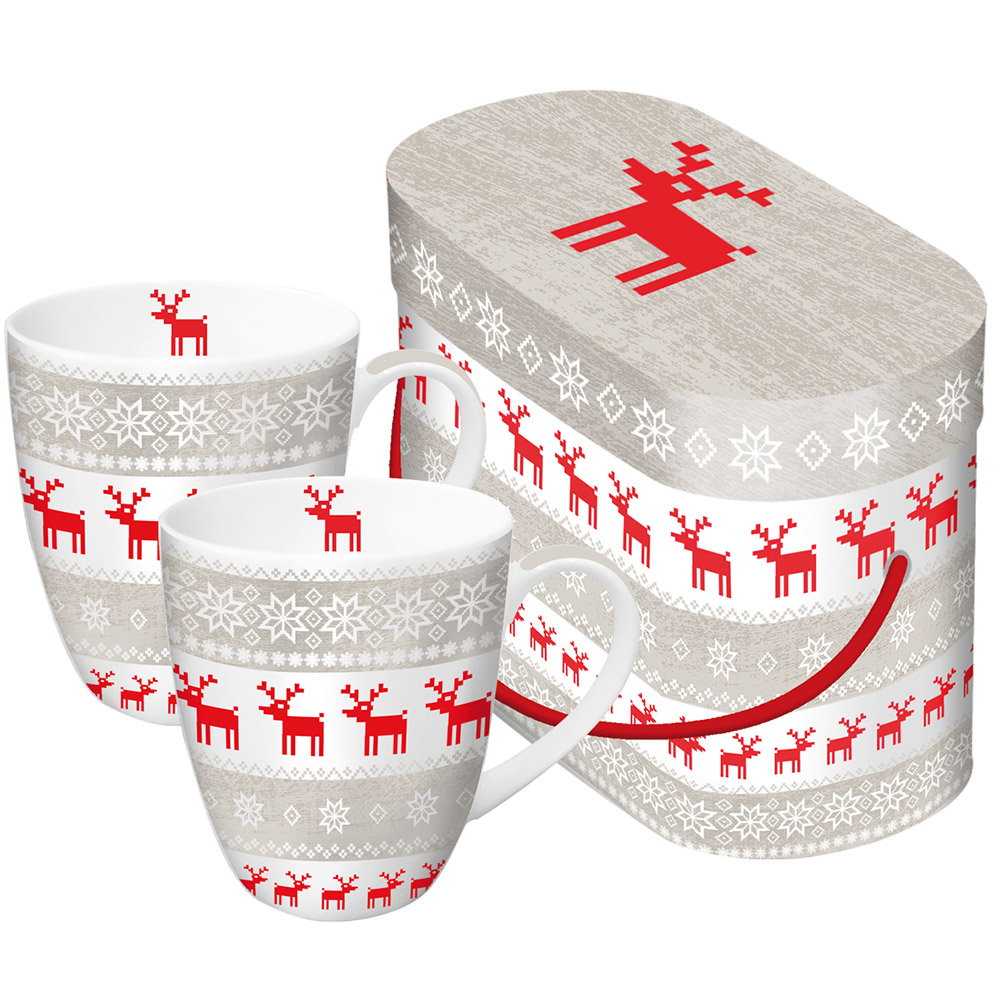 Набор кружек в подарочной коробке magic christmas серый, Paperproducts Design