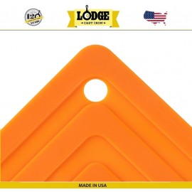 Подставка-прихватка для горячего, L 17.5 см, W 17.5 см, оранжевый, силикон жаропрочный, Lodge