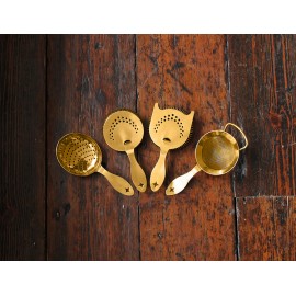 Стрейнер овальный, сталь, золотое покрытие, серия Luxe, Bonzer 