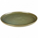 Мелкая тарелка, D 24 см, H 1,5 см, керамика ручной работы, цвет зеленый, серия Surface, Serax