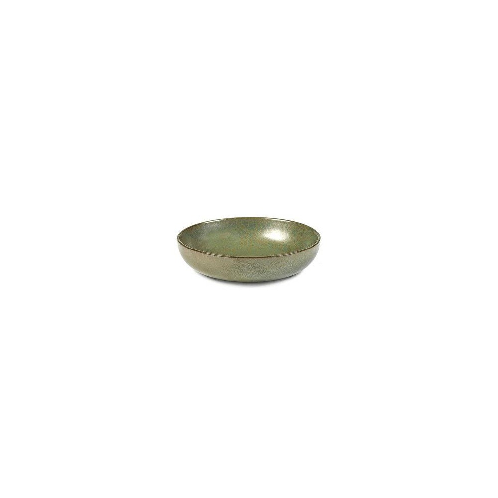 Миска (салатник), D 16 см, H 4 см, керамика ручной работы, цвет зеленый, серия Surface, Serax