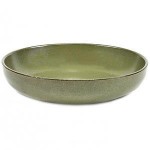 Миска (салатник), D 19 см, H 4 см, керамика ручной работы, цвет зеленый, серия Surface, Serax
