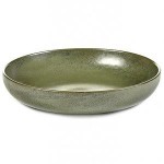 Миска (салатник), D 21 см, H 4 см, керамика ручной работы, цвет зеленый, серия Surface, Serax