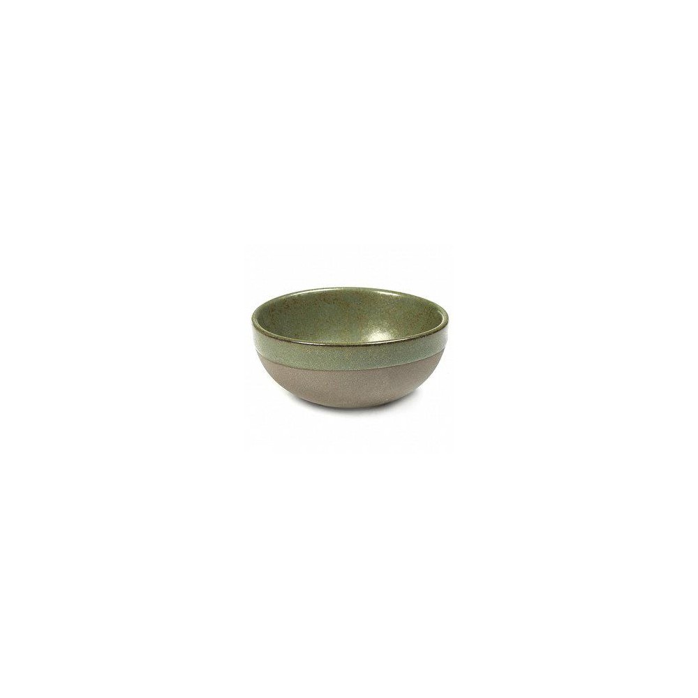 Миска (салатник), D 9 см, H 4 см, керамика ручной работы, цвет зеленый, серия Surface, Serax