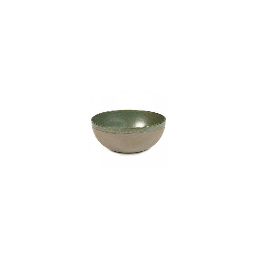 Миска (салатник), D 19 см, H 8 см, керамика ручной работы, цвет зеленый, серия Surface, Serax