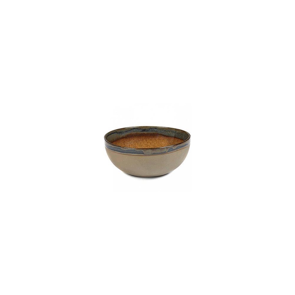 Миска (салатник), D 19 см, H 8 см, керамика ручной работы, цвет коричневый, серия Surface, Serax