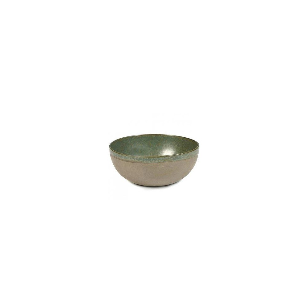 Миска (салатник), D 23,5 см, H 9 см, керамика ручной работы, цвет зеленый, серия Surface, Serax