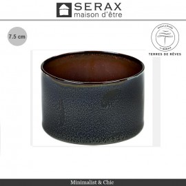 Емкость порционная TERRES DE REVES синяя рябь-коричневый, 175 мл, керамика ручной работы, SERAX