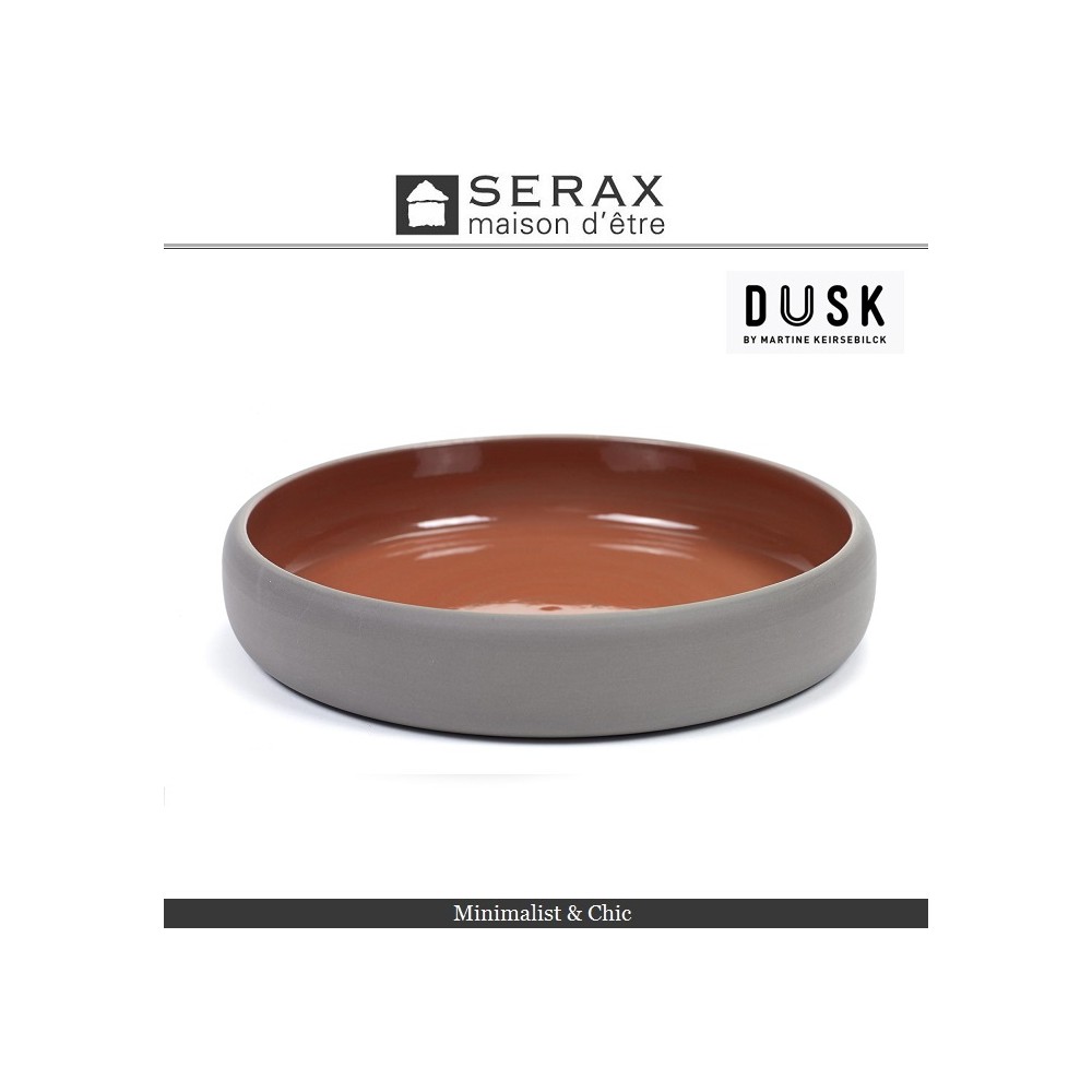 Блюдо-салатник DUSK Rouge, D 20.5 см, H 3.5 см, керамика ручной работы, SERAX