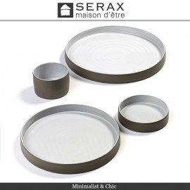 Емкость DUSK для салата, D 17.5 см, H 4 см, керамика ручной работы, SERAX