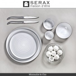 Блюдо-салатник DUSK Bleu, D 14.5 см, H 3 см, керамика ручной работы, SERAX