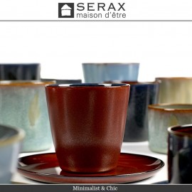 Глубокая тарелка TERRES DE REVES коричневый-синий, D 27.5 см, керамика ручной работы, SERAX, Бельгия