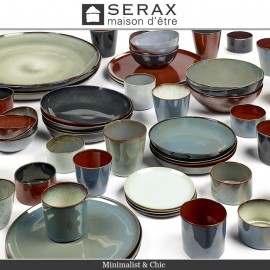 Глубокая тарелка TERRES DE REVES синий-коричневый, D 21 см, керамика ручной работы, SERAX