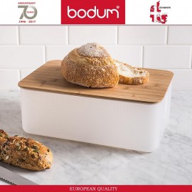 Хлебница Bistro с крышкой-доской для хлеба, белый, BODUM