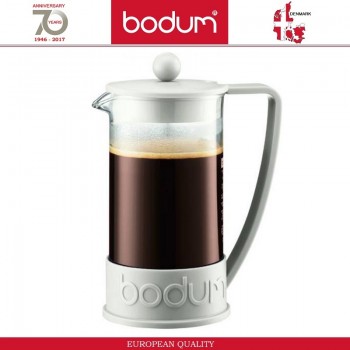 Френч-пресс BRAZIL для кофе, чая, 1000 мл, белый, BODUM