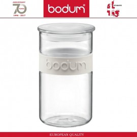 Банка PRESSO для хранения, 1000 мл, стекло, белый, BODUM