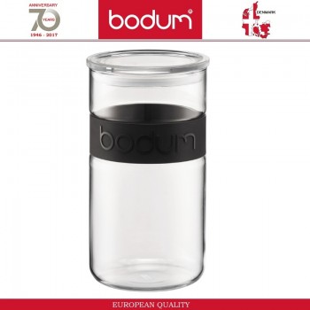 Банка PRESSO для хранения, 2000 мл, стекло, черный, BODUM