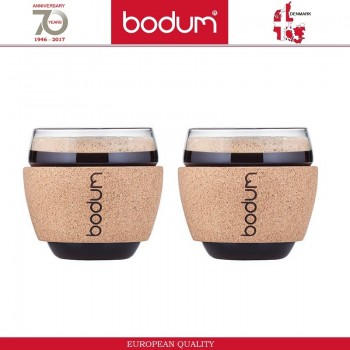 Набор термобокалов PAVINA Cork для эспрессо, 2 шт по 100 мл, BODUM