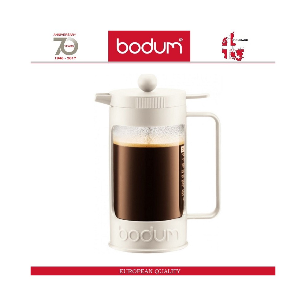 Френч-пресс BEAN для кофе, чая, 350 мл, белый, BODUM